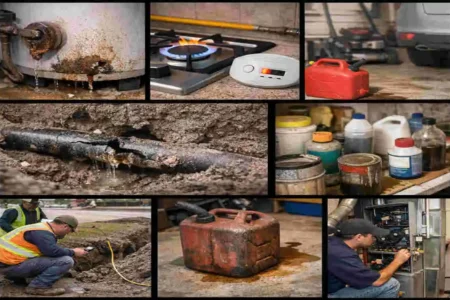 why does it smell like gasoline in my house