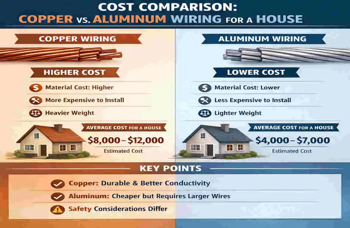 Electrical wiring cost per square foot in house