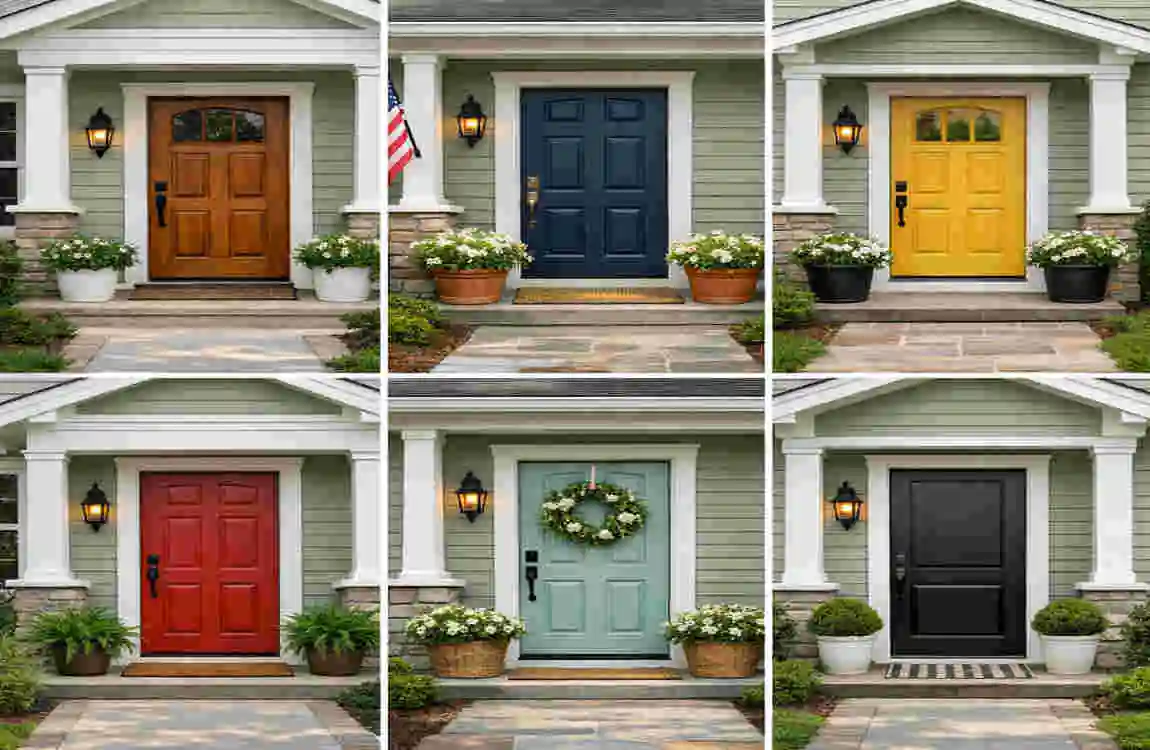 Exterior Sage Green House: What Color Front Door