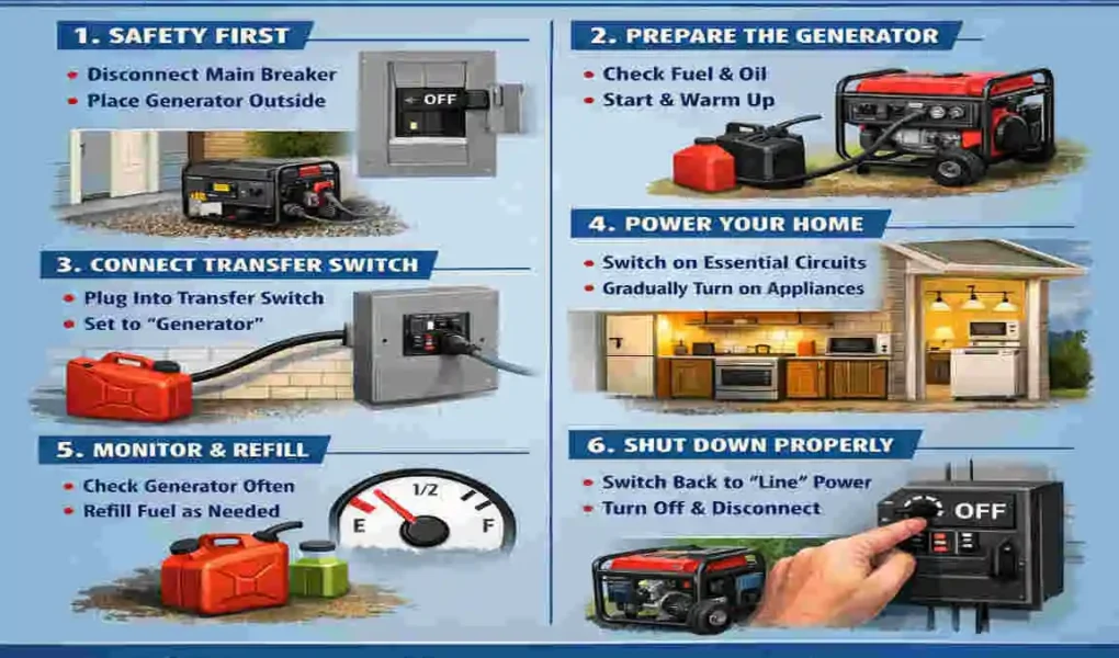 how to wire in a generator to your house
