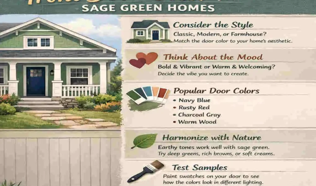 exterior sage green house what color front door
