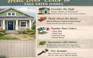 exterior sage green house what color front door