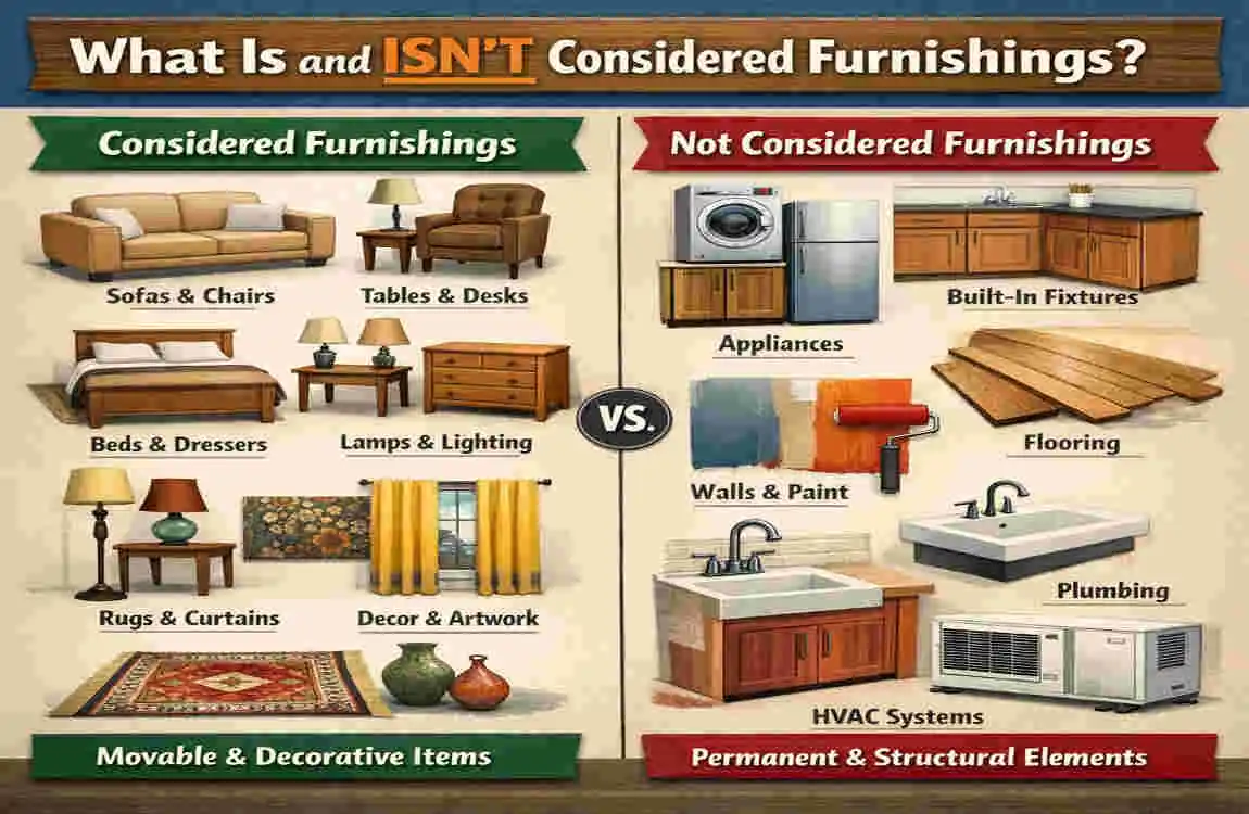what is considered furnishings when selling a house