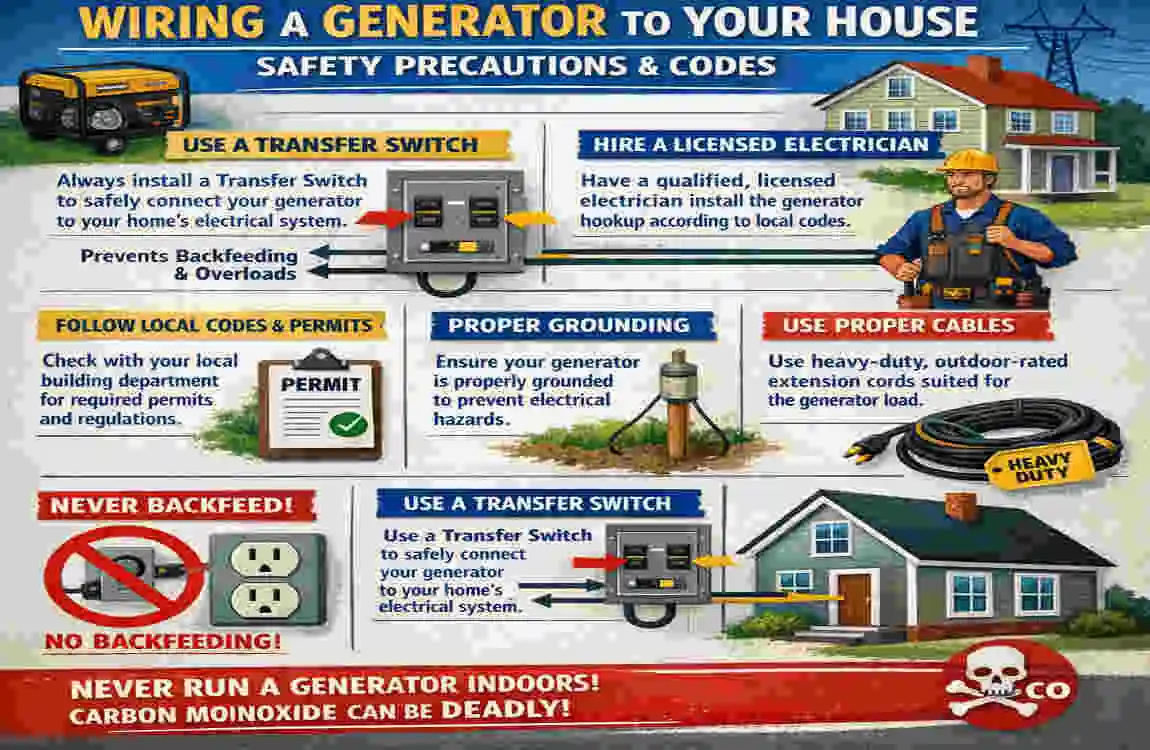 how to wire in a generator to your house