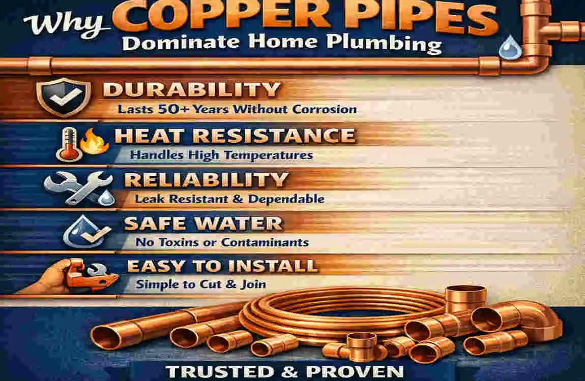 what metal is used for pipes in plumbing in a house