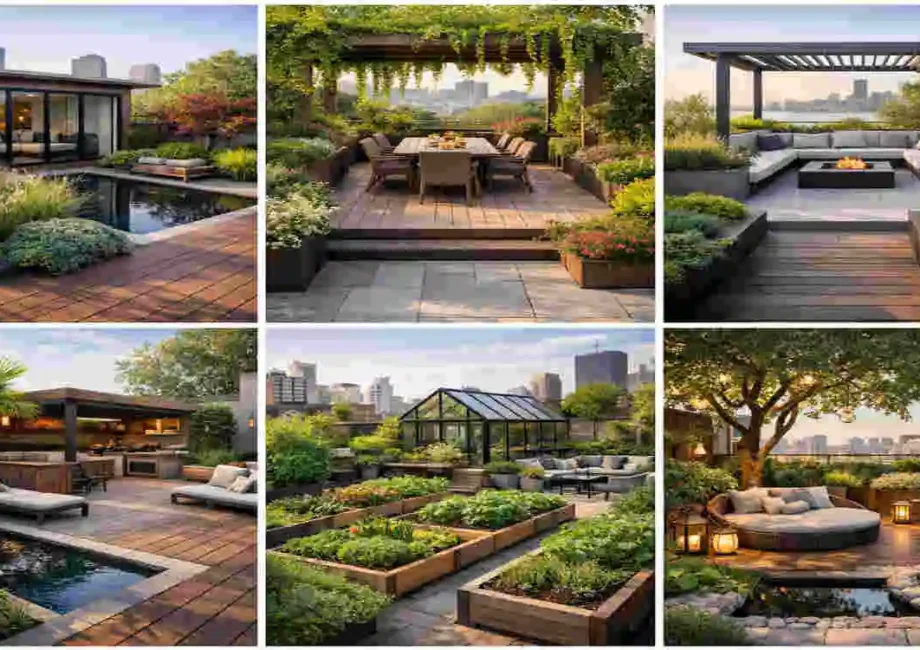 Roof Terrace Garden House Design