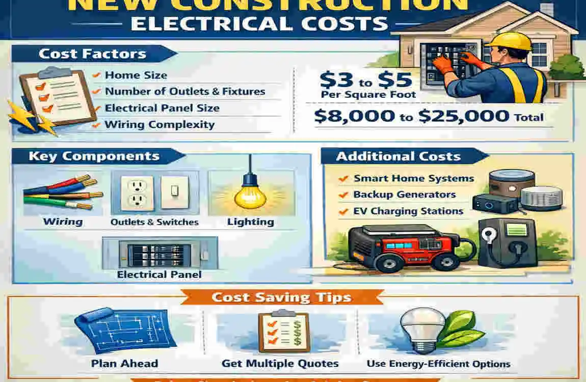 new construction electrical bathroom cost per square foot