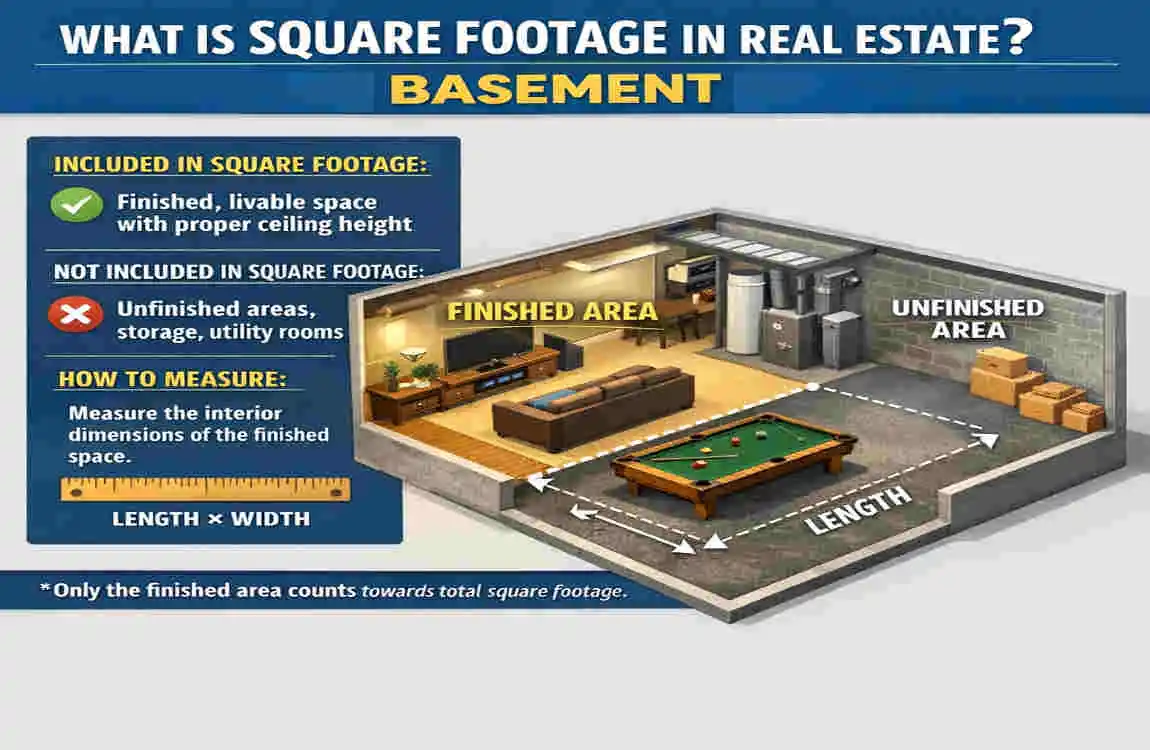 does the square footage of a house include the basement