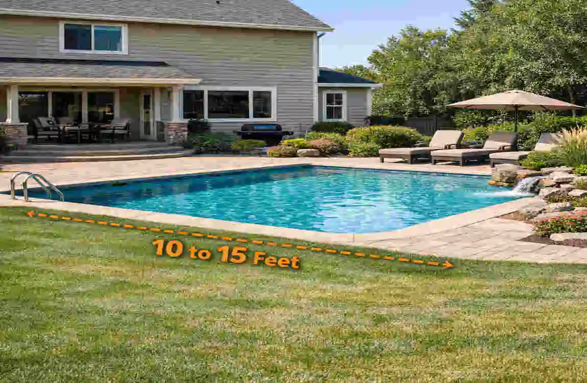 How Far Should a Pool Be From Your House?