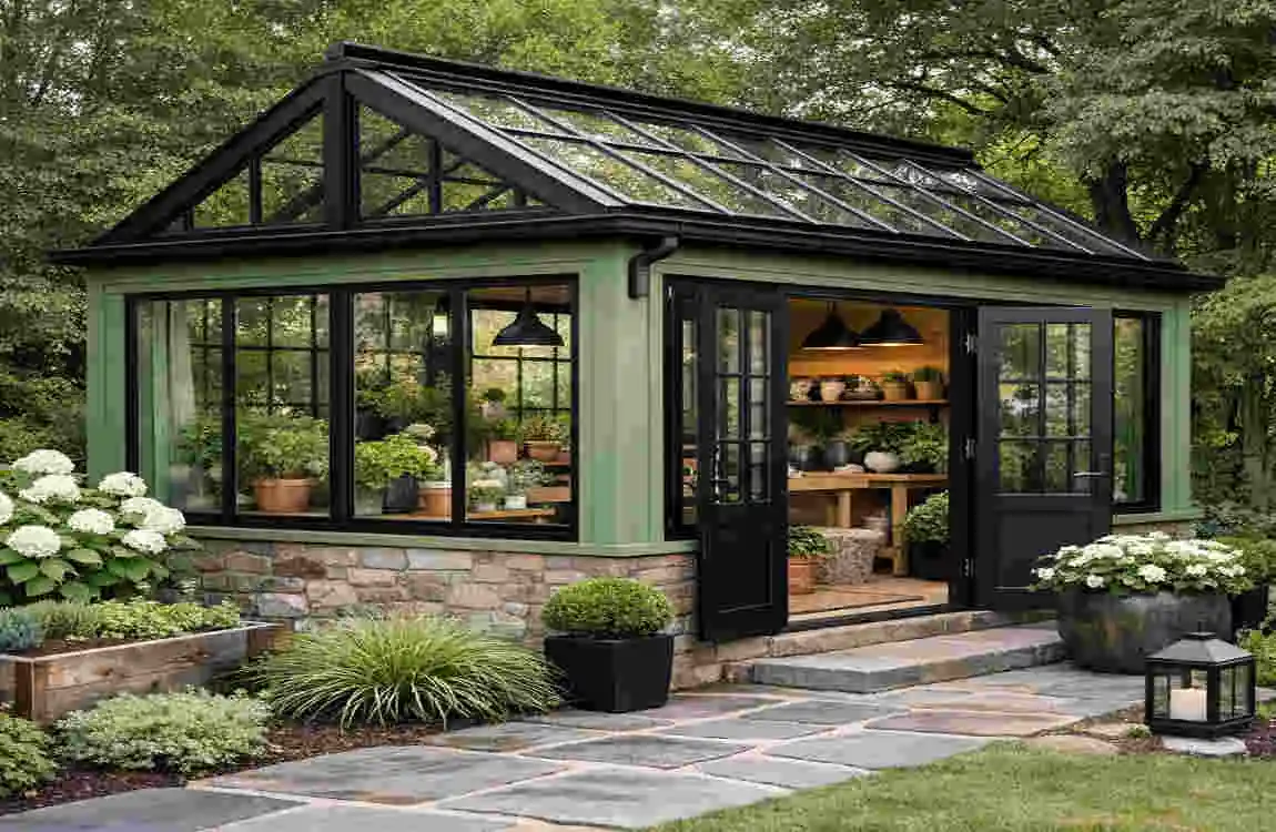 green house black trim