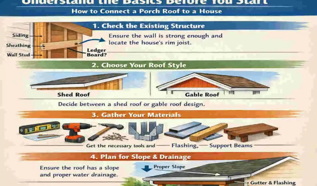 How to Connect a Porch Roof to Your House