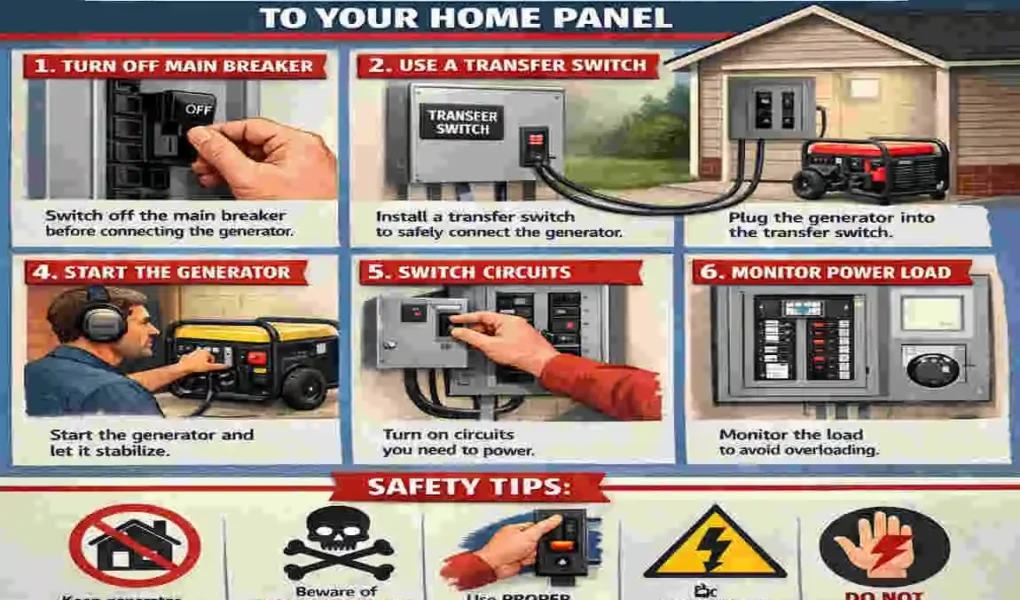 how to wire in a generator to your house