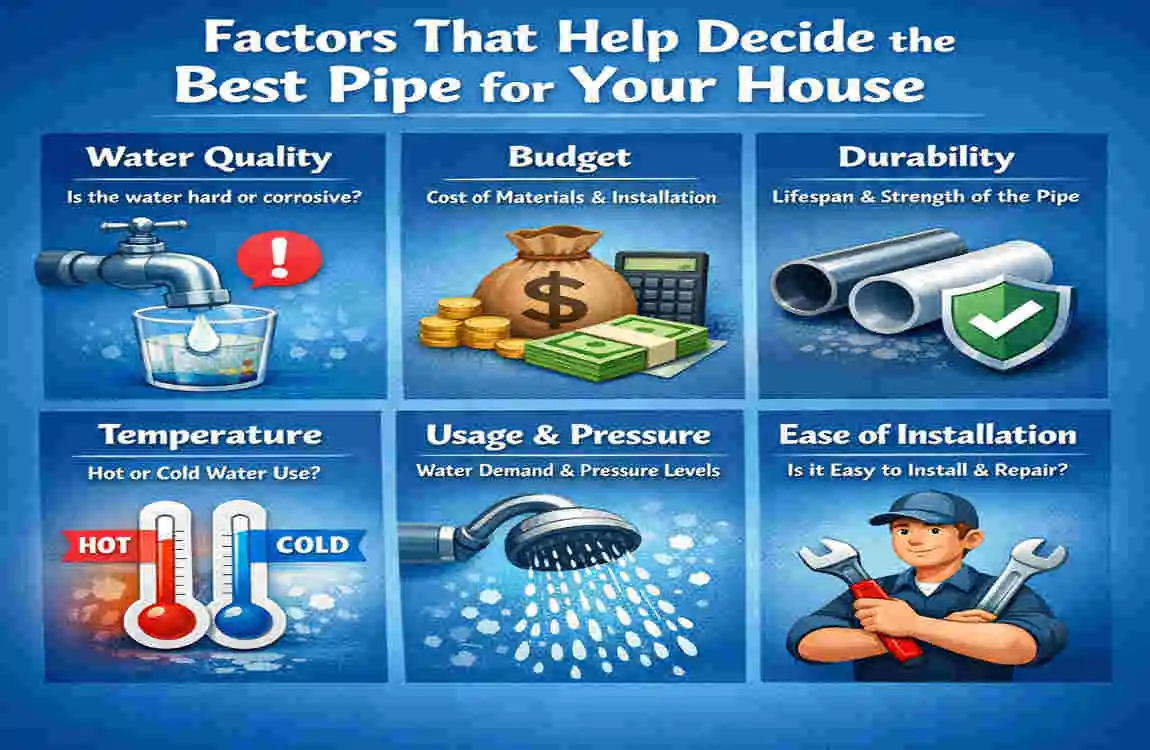 which pipe is best for house water supply