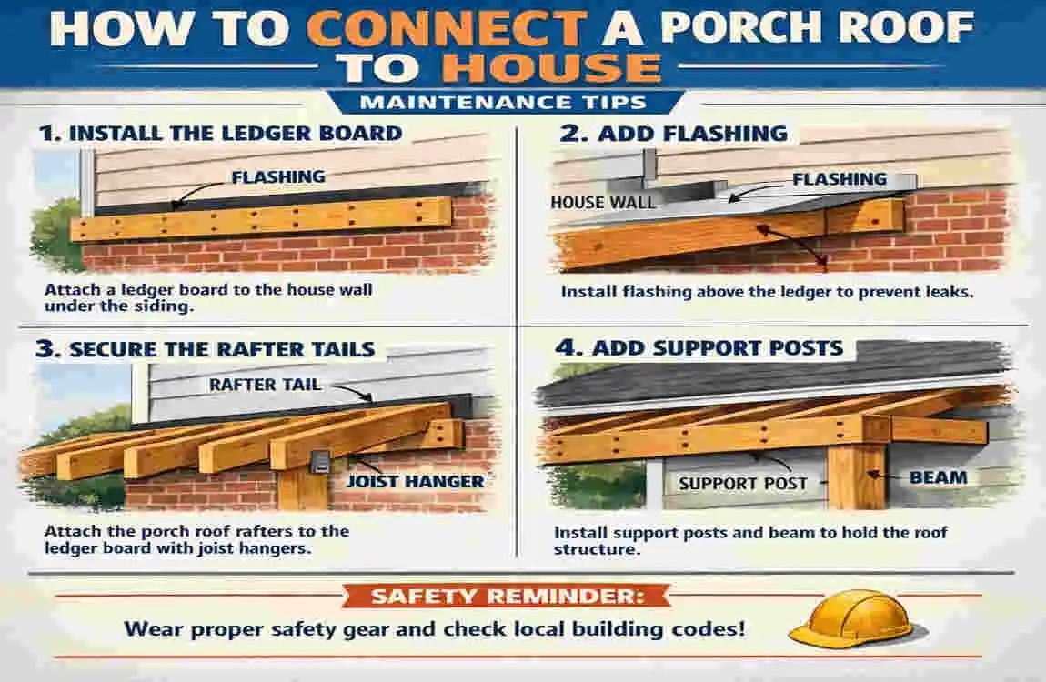 How to Connect a Porch Roof to Your House
