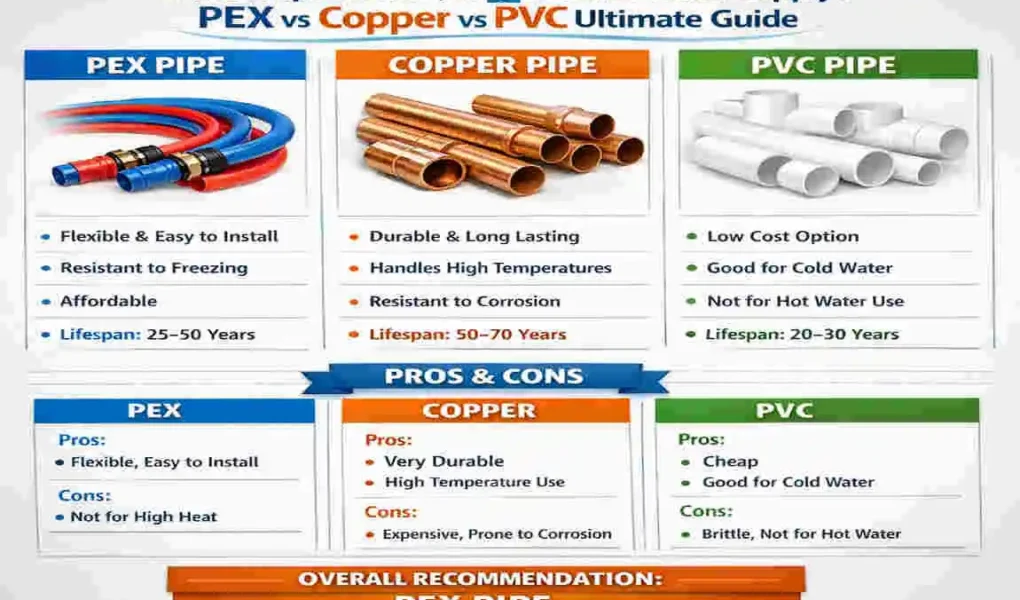 which pipe is best for house water supply