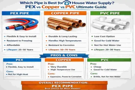 which pipe is best for house water supply