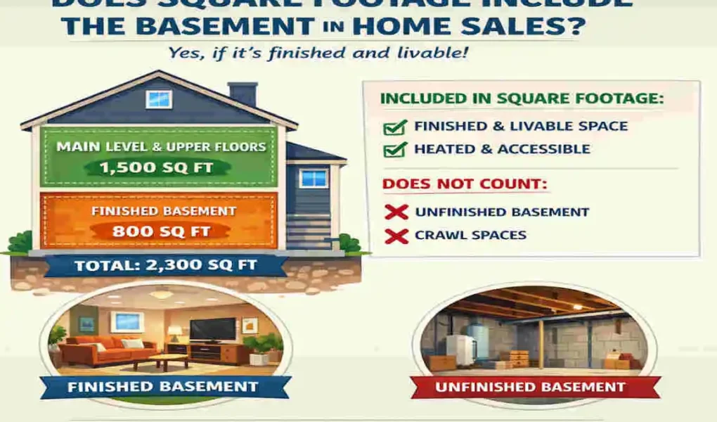 does the square footage of a house include the basement