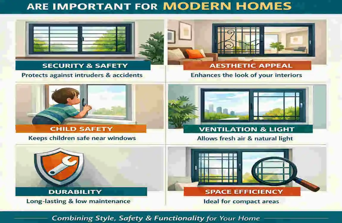 sliding window grill design for home
