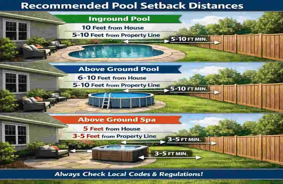 How Far Should a Pool Be From Your House?