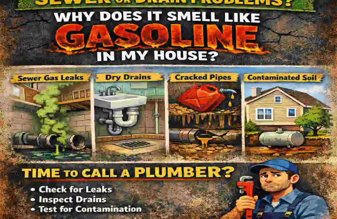 why does it smell like gasoline in my house