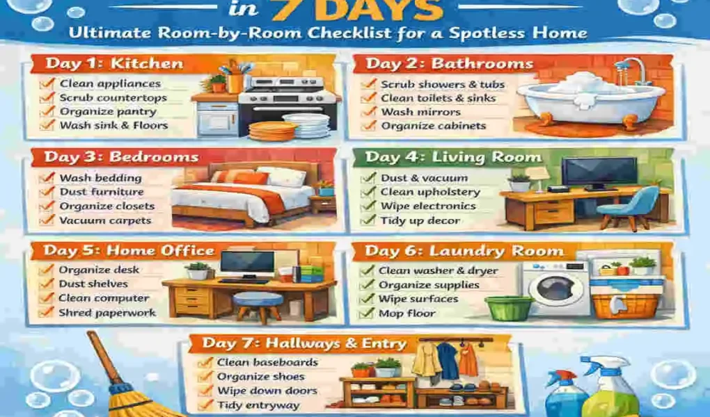 how to deep clean house