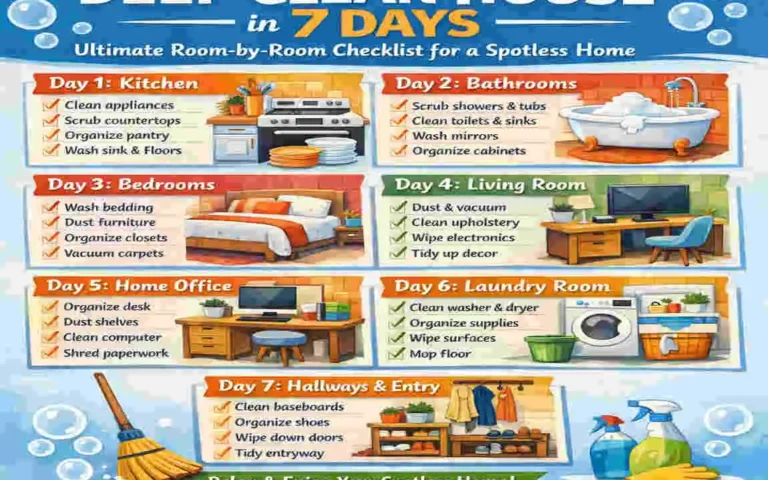 how to deep clean house