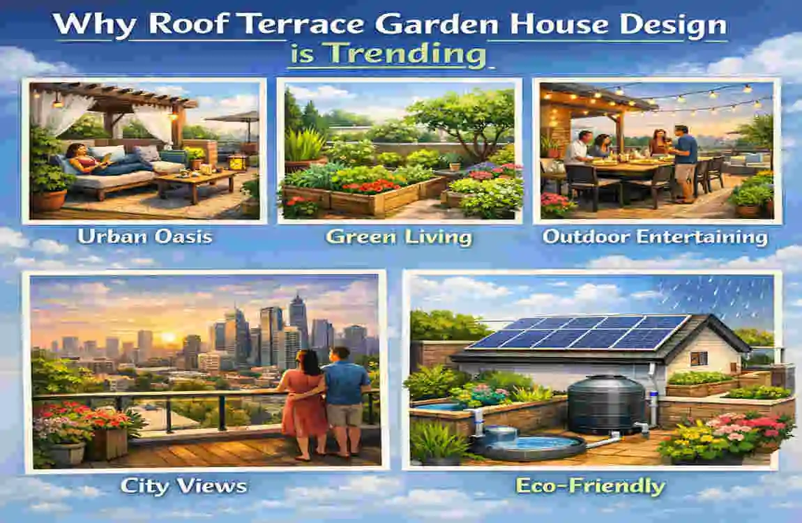 Roof Terrace Garden House Design