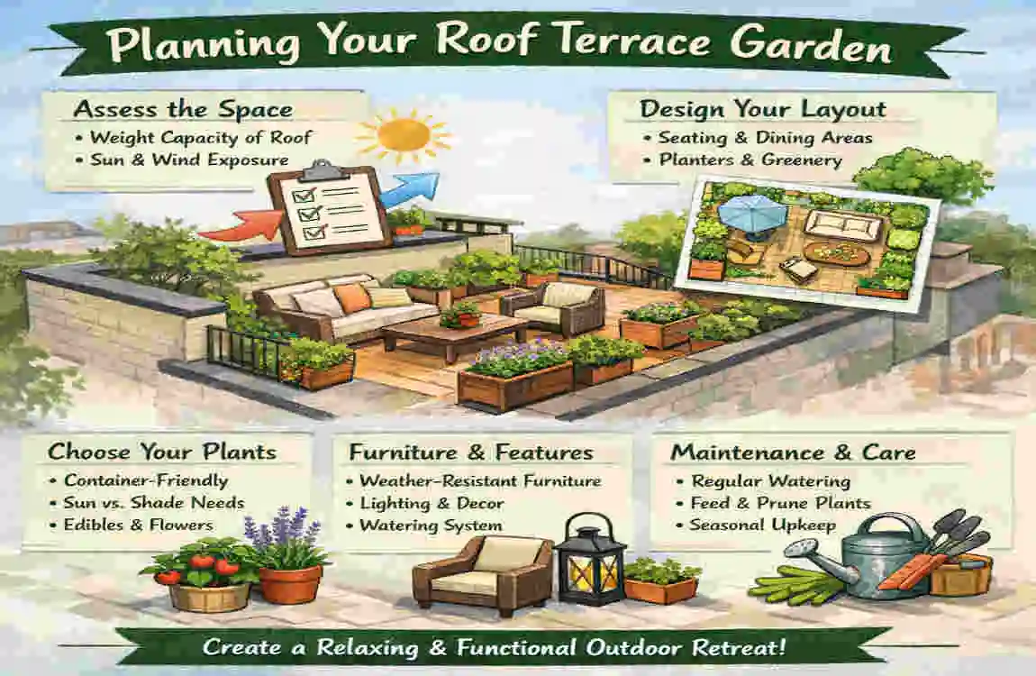 Roof Terrace Garden House Design