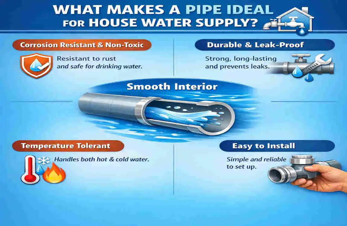 which pipe is best for house water supply
