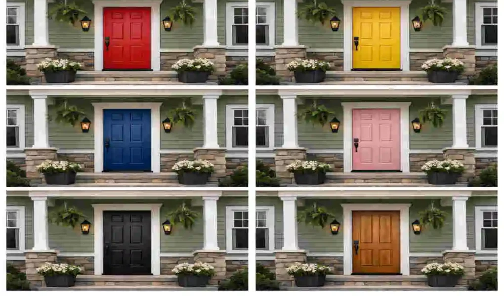 Exterior Sage Green House: What Color Front Door