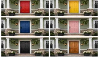 Exterior Sage Green House: What Color Front Door