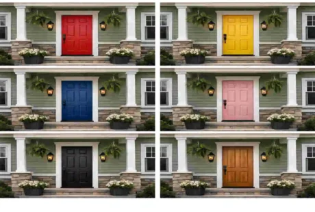 Exterior Sage Green House: What Color Front Door