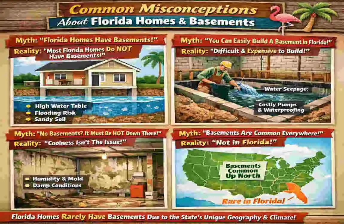 why don't houses in florida have basements