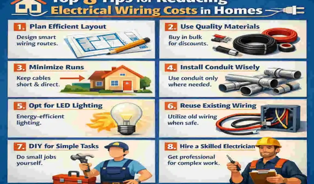 Electrical wiring cost per square foot in house