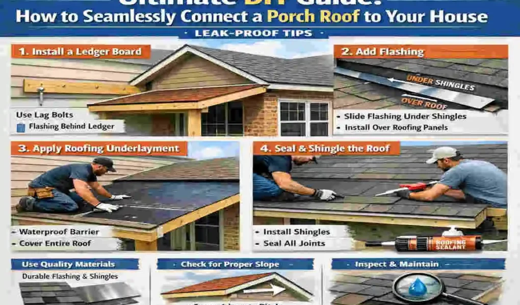 How to Connect a Porch Roof to Your House