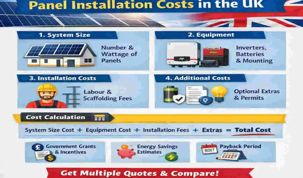 how much does it cost to install solar panel at home uk