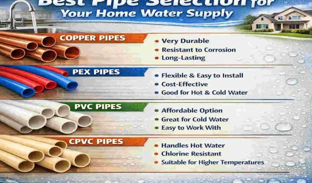 which pipe is best for house water supply