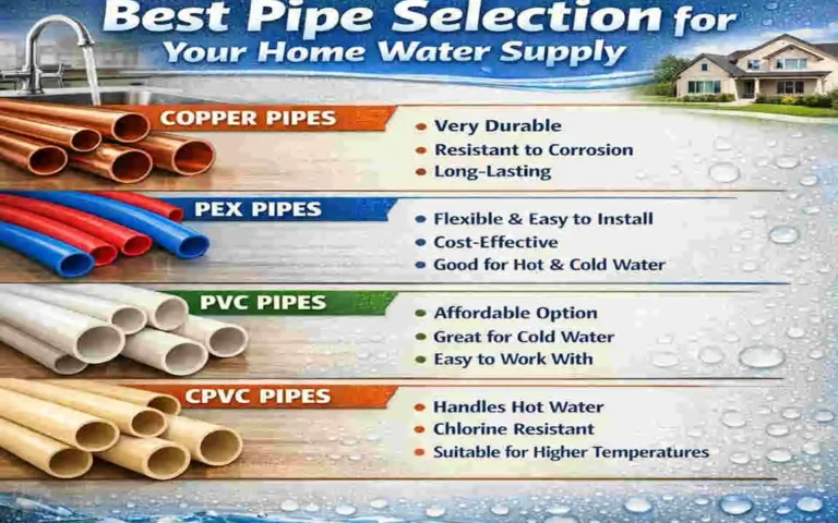 which pipe is best for house water supply