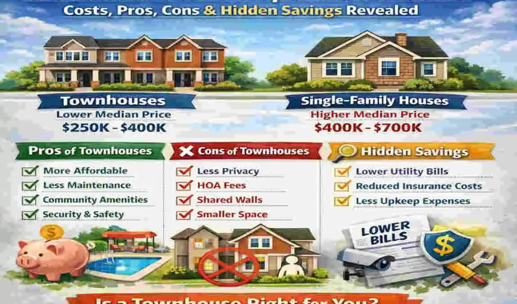 are townhouses cheaper than houses