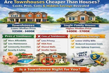 are townhouses cheaper than houses