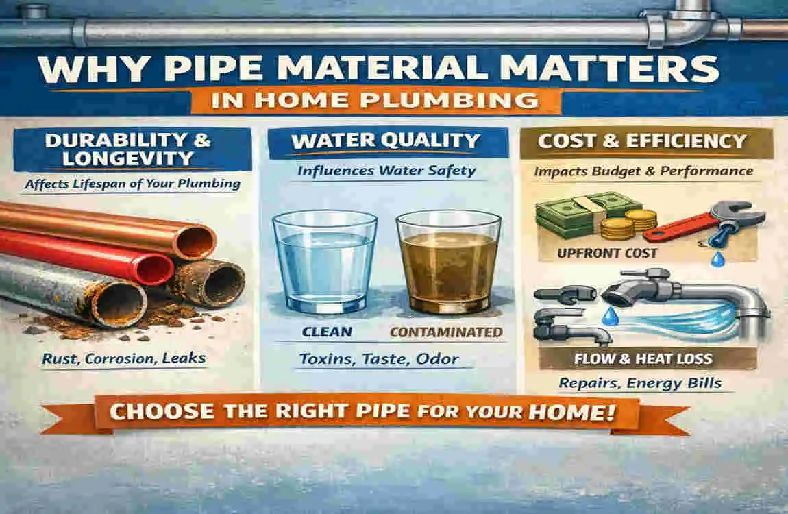 what metal is used for pipes in plumbing in a house