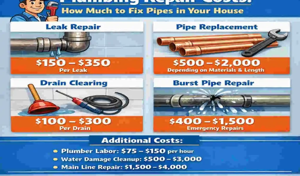 how much is it to fix plumbing in a house
