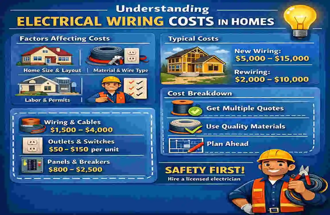 Electrical wiring cost per square foot in house