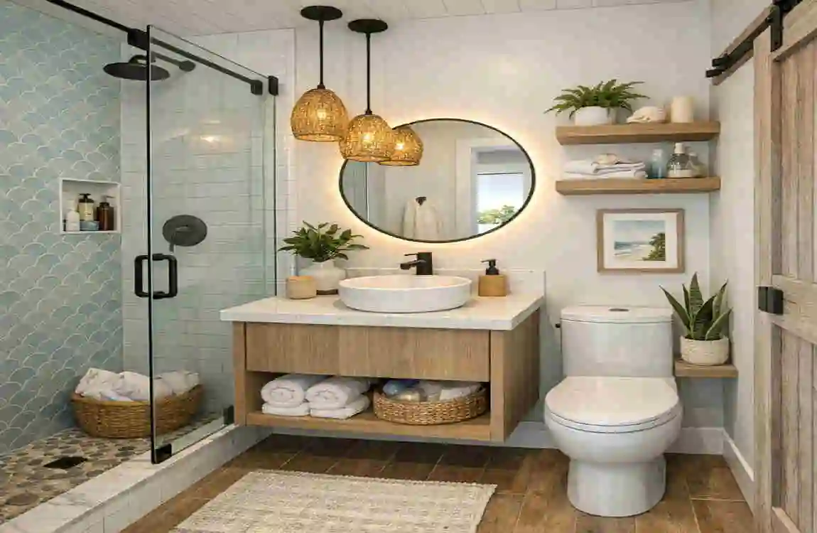 bathroom design for small space in Florida house