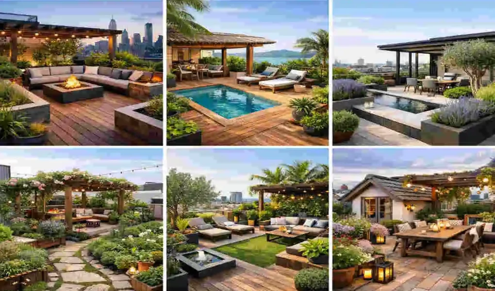 Roof Terrace Garden House Design