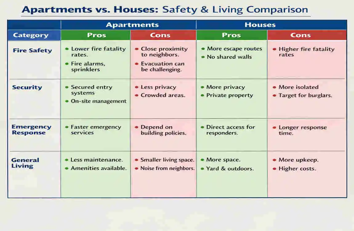 are apartments safer than houses