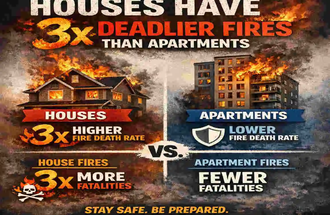 are apartments safer than houses