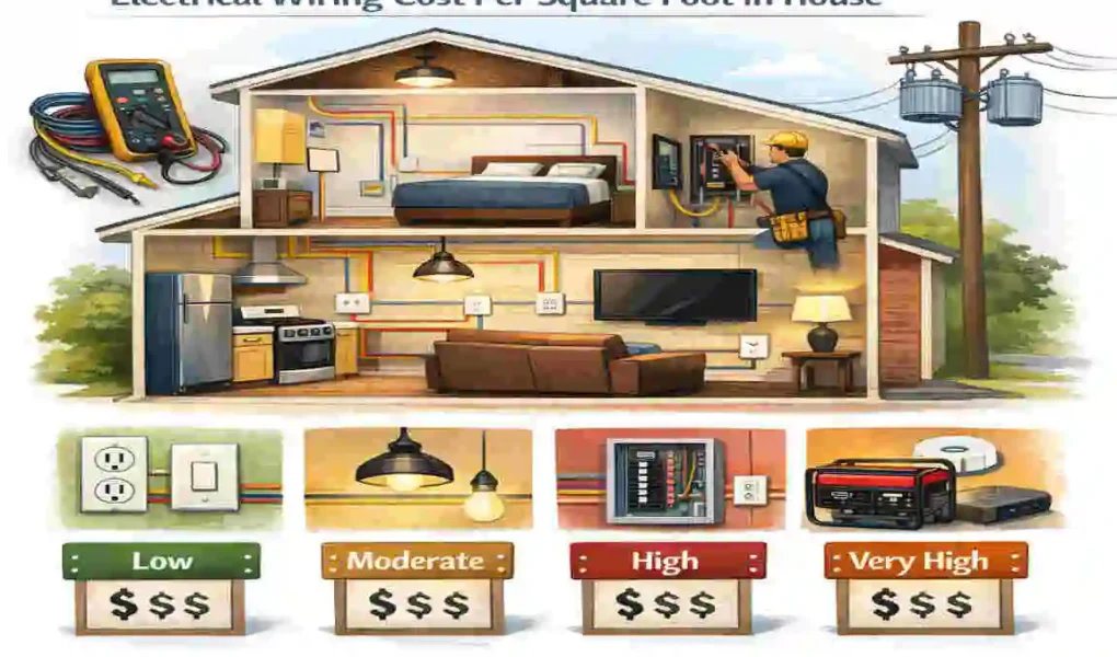 Electrical Wiring Cost Per Square Foot in House