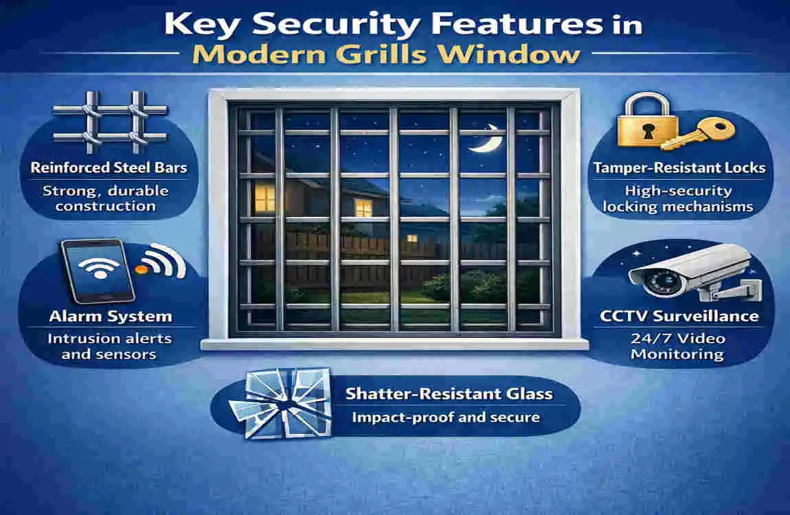 sliding window grill design for home