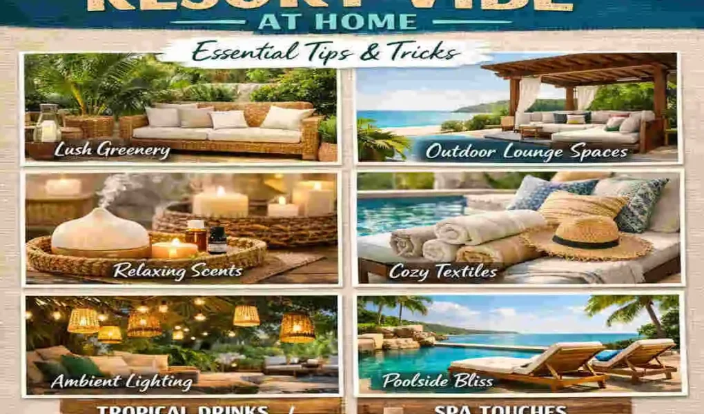 how do I make my house look like a resort